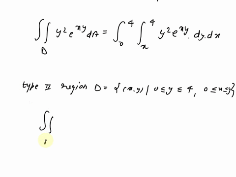 evaluate-double-integral-y2exy-da-where-d-is-bounded-by-yx-y-4-x0-88057