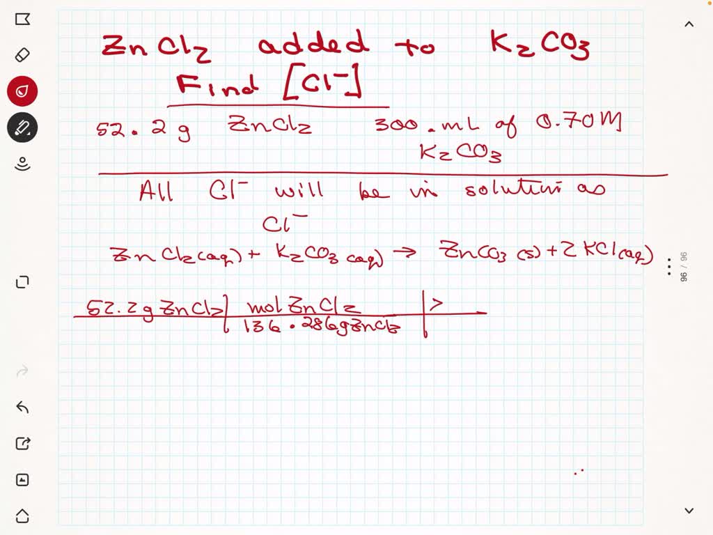 SOLVED Suppose 0.184 g of potassium chloride Is dissolved In 50 ML of