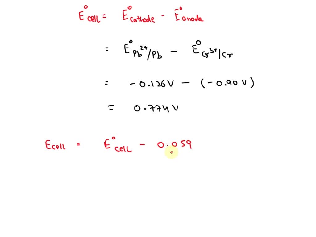 SOLVED Predict cell potential under nonstandard conditions. What is