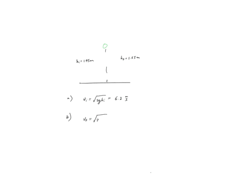 a-soft-tennis-ball-is-dropped-onto-a-hard-floor-from-a-height-of-195-m-and-rebounds-to-a-height-of-155-m-assume-that-the-positive-direction-is-upward-a-calculate-its-velocity-just-before-it-20486