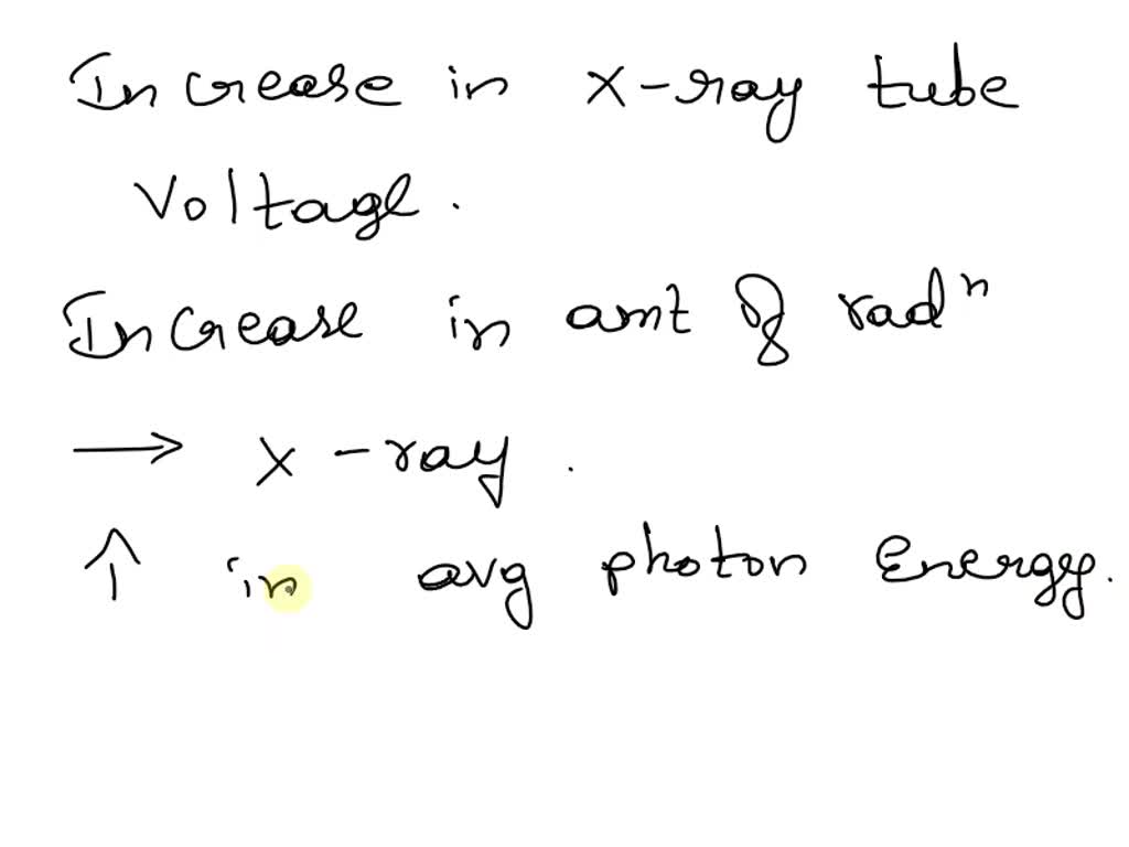 Briefly explain how the tube voltage of an X ray generator affects the ...