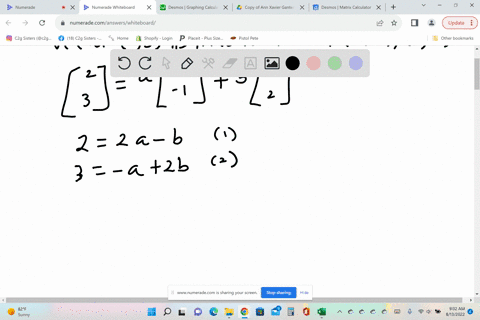 write-the-vector-2-3-as-linear-combination-of-21-12-select-one-252-1-65-12-752-1-85-12-652-1-87-12-952-1-35-12-47082