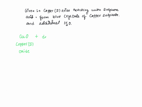 Ii formula of copper product cuo iii write the balanced...