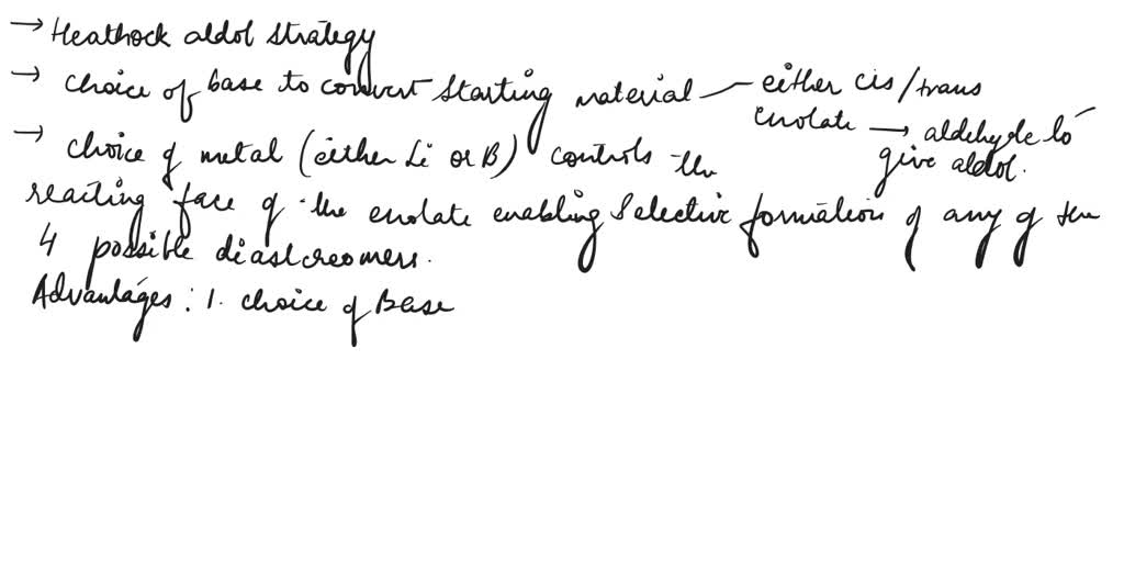 SOLVED: 6. Synthetic strategy and Advantages and Disadvantages a. The ...