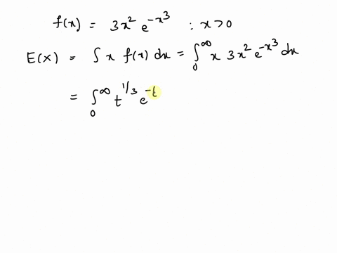 the-wind-speed-measured-in-miles-per-hour-experienced-at-a-particular-site-is-a-random-variable-having-a-probability-density-function-given-by-fx-3x2-e-x3-x-0-what-is-the-expected-wind-veloc-25502