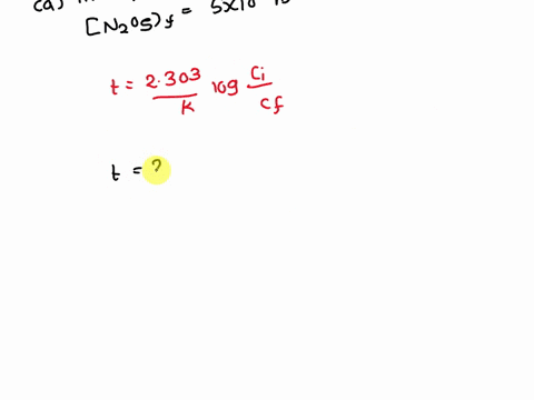 the-rate-constant-for-the-first-order-reaction-n2o5-2-no2-12-o2-is-319102-s-1-at-45c-and-the-initial-concentration-of-n2o5-is-186103-m-a-how-long-will-it-take-for-the-concentration-to-decrea-23015