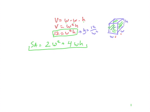 find-the-dimensions-of-a-rectangular-box-with-a-square-base-which-has-a-volume-of-12-cubic-feet-and-the-smallest-possible-surface-area-61017