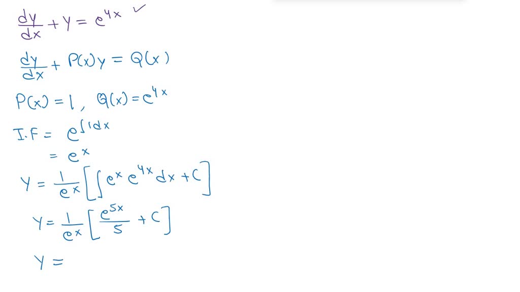 SOLVED: Find the general solution of the given differential equation. Y ...