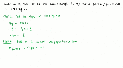 question-6-of-19-wrbe-an-equation-for-a-line-passing-through-the-point-5-3-that-is-paralol-to-the-line-5-x7-y8-then-write-a-5-x7-y6-the-equation-of-the-paralel-ine-is-y-frac572frac43-the-equation-of-t