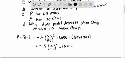 for-a-certain-company-the-cost-function-for-producing-x-items-is-cx50x200-and-the-revenue-function-for-selling-x-items-is-rx05x11026050-the-maximum-capacity-of-the-company-is-140-items-the-profit-func