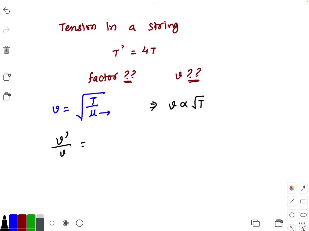 SOLVED If the tension in a string were increased by a factor of four