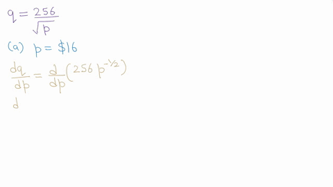 the-demand-for-q-units-of-a-product-depends-on-the-price-p-in-dollars-according-to-q-256-square-root-of-p-find-and-explain-the-meaning-of-the-instantaneous-rate-of-change-of-demand-with-resp-1111