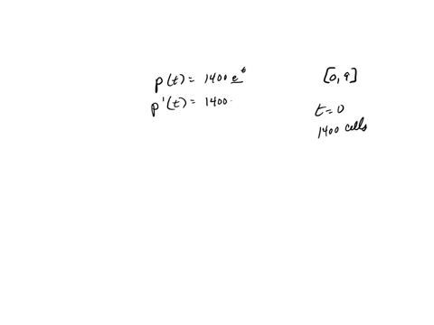when-observations-begin-at-t-0-culture-has-1400-cells-and-continues-to-grow-according-the-function-pt-1400-where-the-number-of-cells-and-is-measured-days-compute-pt-what-units-are-associated-96796
