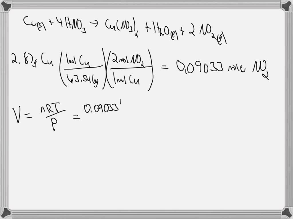 When copper metal is added to nitric acid, the following reaction takes ...