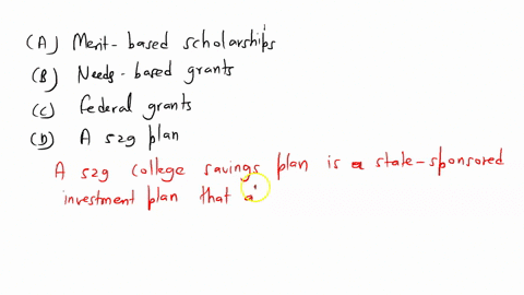 which-is-a-tax-free-savings-account-that-can-only-used-for-educational-expenses-a-merit-based-scholarships-b-needs-based-grants-c-federal-grants-d-a-529-plan-93627