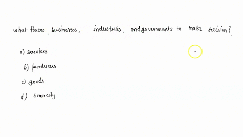 what-forces-businesses-industries-and-governments-to-make-decisions-services-producers-goods-scarcity-84456