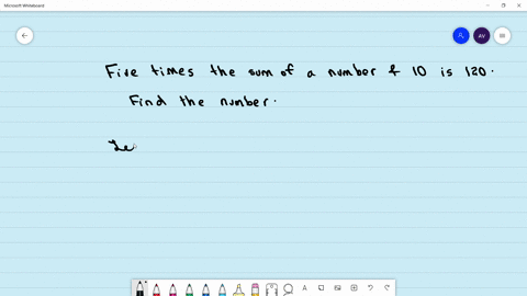five-times-the-sum-of-a-number-and-10-is-120-find-the-number-07446