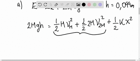 two-blocks-of-masses-m-22kgand-2mare-connected-to-a-spring-of-spring-constant-k-190-nm-that-has-one-end-fixedas-shown-inthe-figure-thehorizontal-surface-and-the-pulley-are-frictionless-and-t-69831
