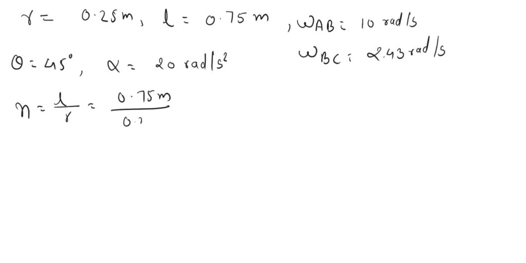 SOLVED: The crankshaft AB of an engine turns with a clockwise angular ...