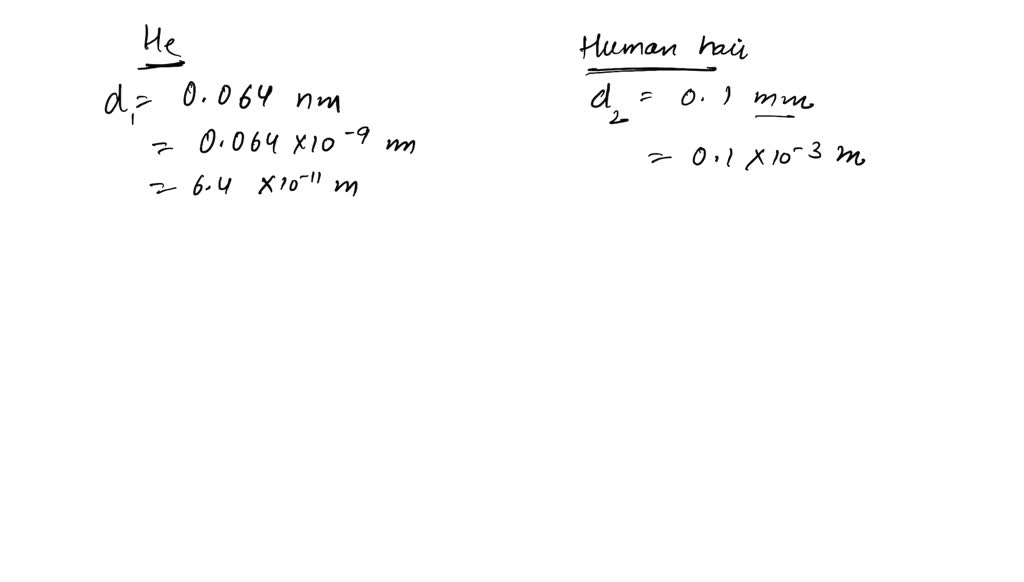 SOLVED The diameter of a helium atom is about 0.064 nm. How many