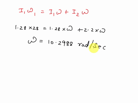 a-cylinder-of-inertia-128-kgmm-rotates-about-a-vertical-frictionless-axle-with-angular-velocity-28-radianssecond-a-second-cylinder-of-inertia-22-kgmm-is-initially-not-rotating-and-it-drops-o-26518