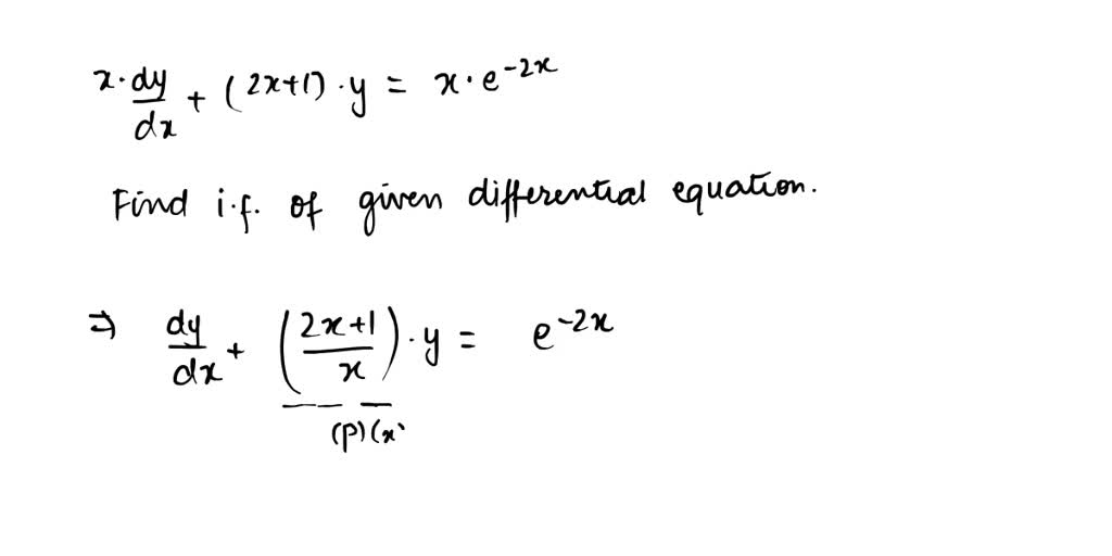 SOLVED: The integrating factor for the linear O.D.E. is 15 (abii 2) x ...