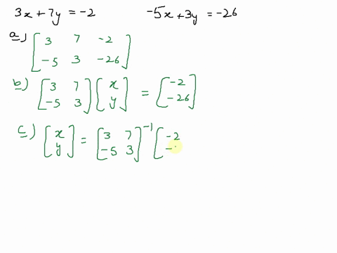 points-determine-the-following-equivalent-representations-of-the-following-system-of-equations-3x-iy-sx-3y-2q-find-the-augmented-matrix-of-the-system-b-find-the-matrix-form-of-the-system-use-46802