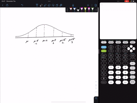 please-show-your-mean-and-standard-deviation-on-the-normal-curve-below-and-use-for-part-2-and-p-part-2-what-percentage-of-the-scores-are-within-one-standard-deviation-of-the-mean-1-please-in-96168