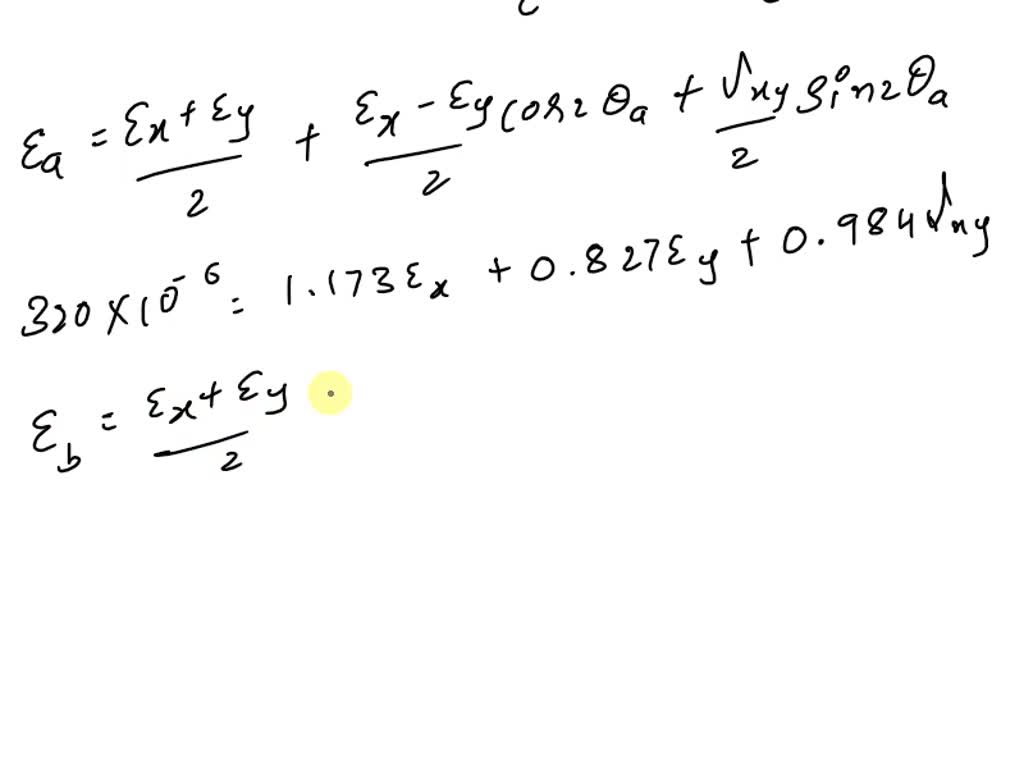 SOLVED: Consider The General Orientation Of Three Strain Gages At A ...