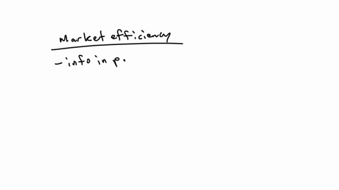 the-concept-of-market-efficiency-underpins-almost-all-financial-theory-and-decisions-when-financial-markets-are-efficient-the-price-of-a-security-such-as-a-share-of-a-particular-corporations-common-st