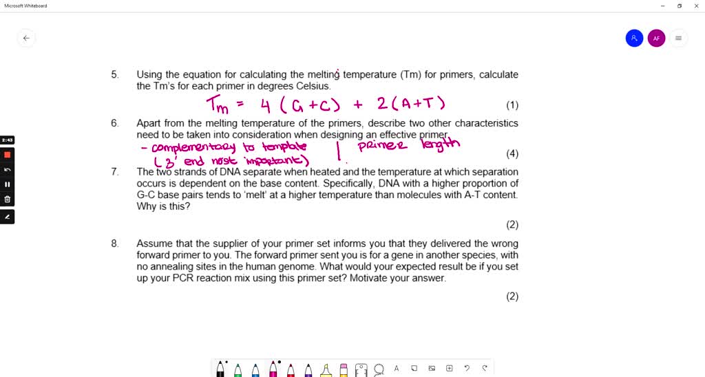 SOLVED Using the equation for calculating tne melting temperature (Tm