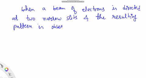 a-beam-of-electrons-is-directed-at-two-narrow-slits-and-the-resulting-pattern-is-observed-on-a-screen-that-produces-a-flash-whenever-an-electron-strikes-it-what-is-the-most-surprising-observ-38845