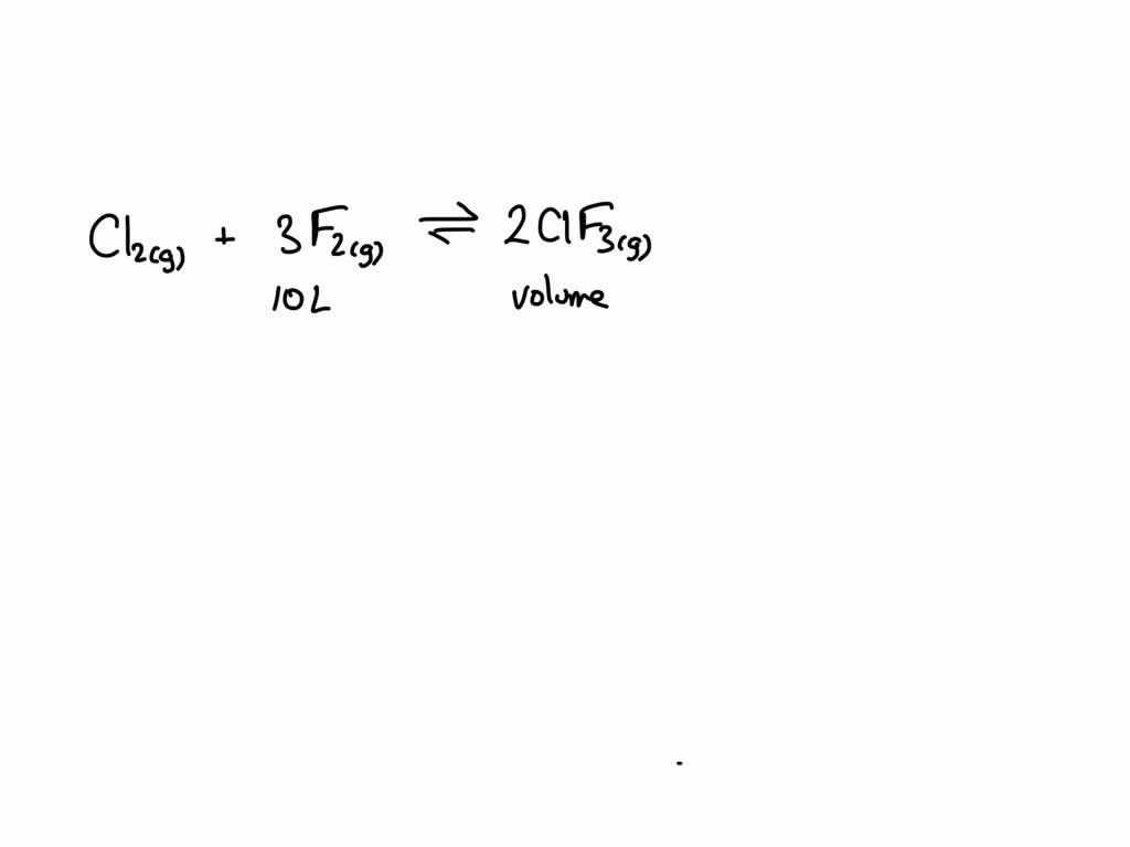 SOLVED The production of chlorine trifluoride is given by the equation