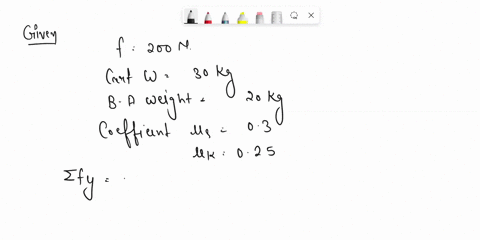 please-draw-fbd-q1-if-a-force-f-200n-is-applied-to-the-30-kg-cart-show-that-the-20-kg-block-a-will-slide-on-the-cart-also-determine-the-time-for-block-a-to-move-on-the-cart-15-m-the-coeffici-16565