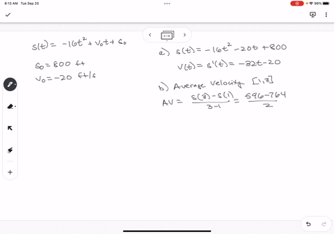 use-the-position-function-st-16t2-v0t-s0-for-free-falling-objects-a-ball-is-thrown-straight-down-from-the-top-of-a-800-foot-building-with-an-initial-velocity-of-20-feet-per-second-a-determin-55683