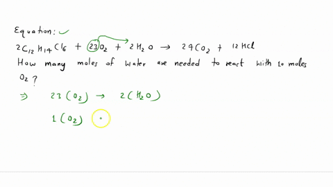 how-many-moles-of-water-are-needed-to-react-with-100-mol-of-o2-54242