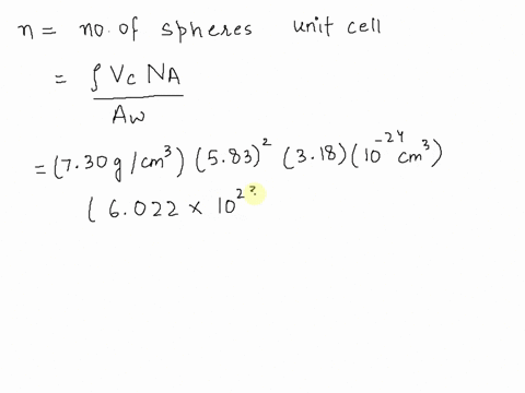 the-unit-cell-for-tin-has-tetragonal-symmetry-with-a-and-b-lattice-parameters-of-0583-and-0318-nm-respectively-if-its-density-atomic-weight-and-atomic-radius-are-730-glem-11869-gmol-and-01s-28518