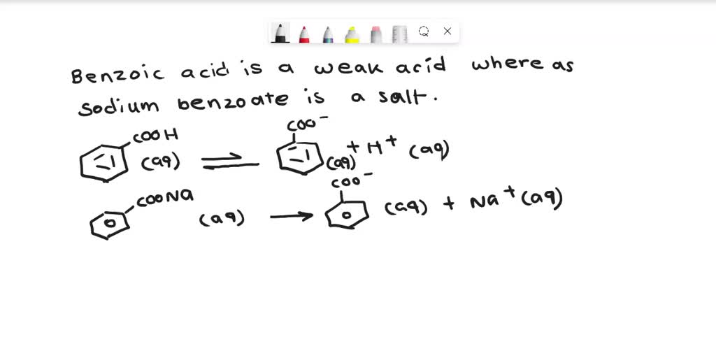 SOLVED: Explain The Difference In The Solubility Of Benzoic Acid And ...