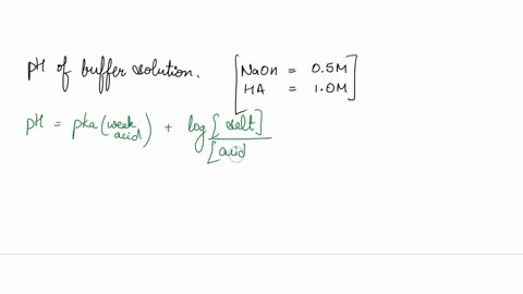 question-10-1-point-a-buffer-is-prepared-by-adding-05-mol-of-solid-sodium-hydroxide-to-10-l-of-10-m-weak-acid-ha-what-is-the-ph-of-the-buffer-the-ph-will-be-pka-030where-pka-is-that-of-the-w-38845