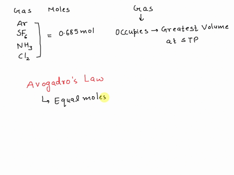 which-of-these-gases-occupies-the-greatest-volume-at-standard-temperature-and-pressure-stp-0685-mol-ar-0685-mol-sf-0685-mol-nh-all-four-gases-occupy-the-same-volume-at-stp-0685-mol-cl-65605