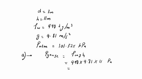 a-3-m-diameter-vertical-cylindrical-tank-is-filled-with-water-to-a-depth-of-11-mathrmm-the-rest-of-t-47246