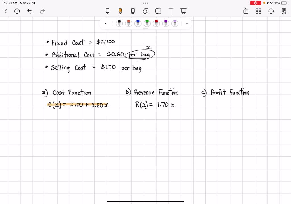 SOLVED A pretzel factory has daily fixed costs of 2700. In addition