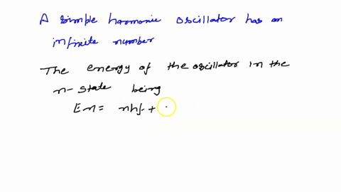 a-simple-harmonic-oscillator-has-an-infinite-number-of-energy-levels-60-1-with-the-energy-of-the-oscillator-in-the-n-state-being-en-n-hf-where-is-the-ground-state-energy-and-012-a-show-that-93544