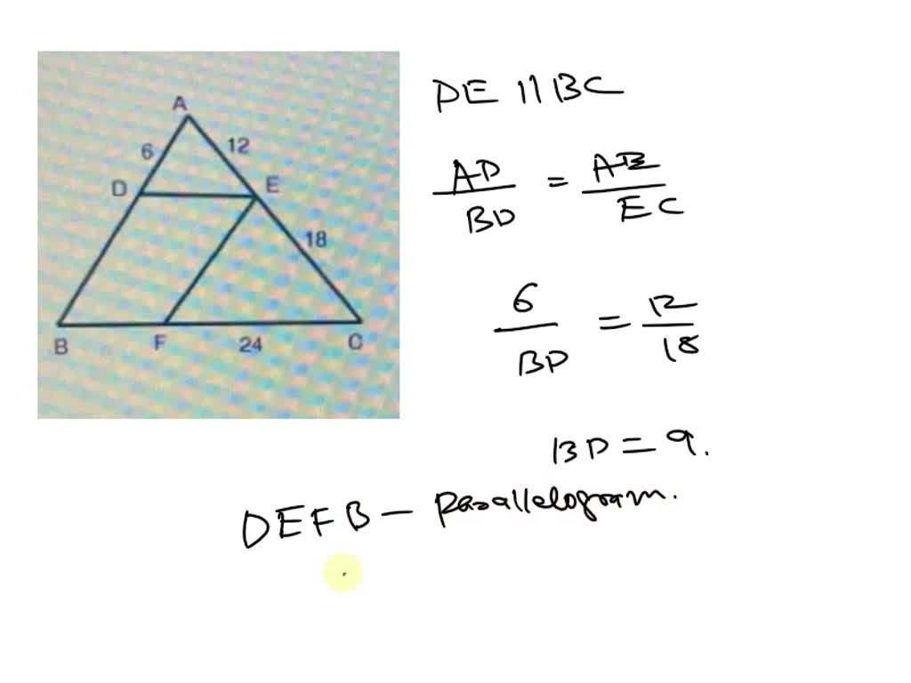 Solved Theorem A Line Parallel To One Side Of A Triangle Divides The