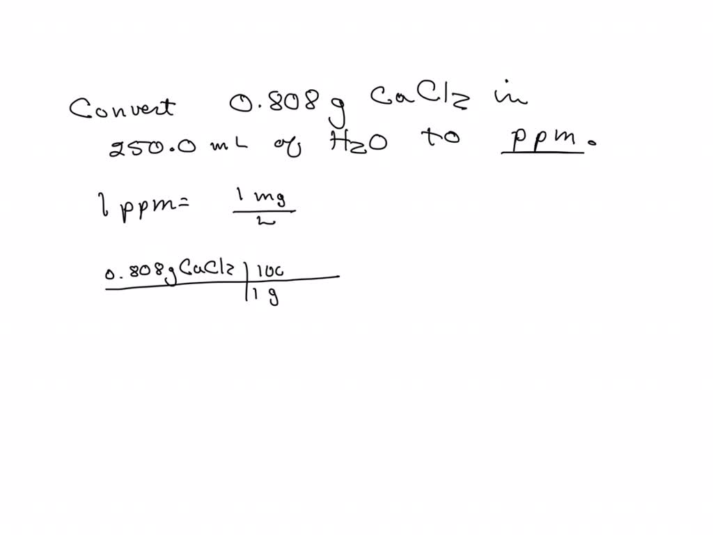 SOLVED What is the concentration of chloride in a solution made with 0