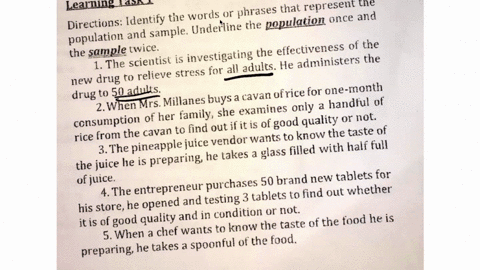 learning-task-1directions-identify-the-words-or-phrases-that-represent-thepopulation-and-sample-underline-the-population-once-andthe-sample-twice1-the-scientist-is-investigating-the-effectiv-43365