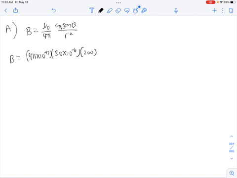 the-x-axis-a-determine-the-magnitude-and-direction-a-50uc-charge-moves-with-velocity-200-msec-along-direction-perpendicular-to-the-velocity-field-at-point-05-m-away-from-the-charge-of-the-ma-16383