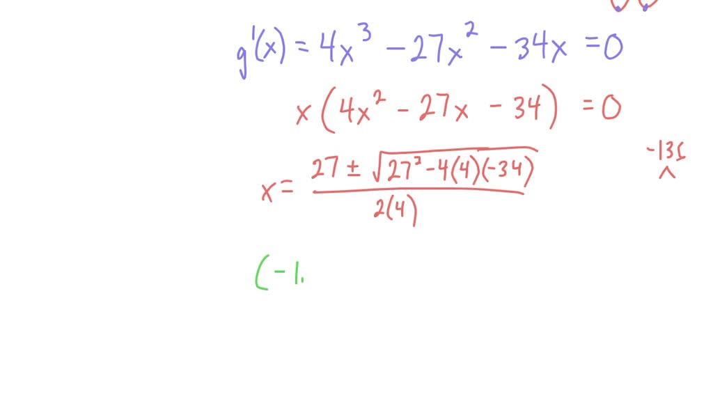 SOLVED: graphing calculator is recommended function is given g(x) = x4 ...