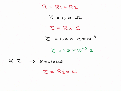 example-in-the-circuit-of-figure-below-the-switch-has-been-for-a-long-time-it-is-then-suddenly-closed-determine-the-open-time-constant-a-before-the-switch-is-closed-and-b-after-the-switch-is-11535