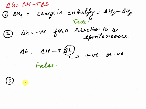 determine-whether-each-of-the-following-statements-about-the-thermodynamic-functions-are-true-or-false-as-they-apply-to-chemical-reactions-a-the-heat-of-reaction-at-constant-pressure-is-alwa-48136